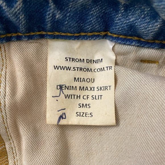 Miaou Rowan Wash Denim Maxi Skirt - Picture 6 of 6